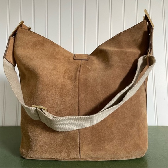 India Hicks EDWINA Hobo/Saddle Bag in Suede - Picture 3 of 13